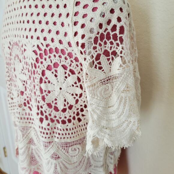 Rebellion Crochet Cotton Top Coastal Boho Romantic Festival Cottagecore Med - Picture 9 of 16